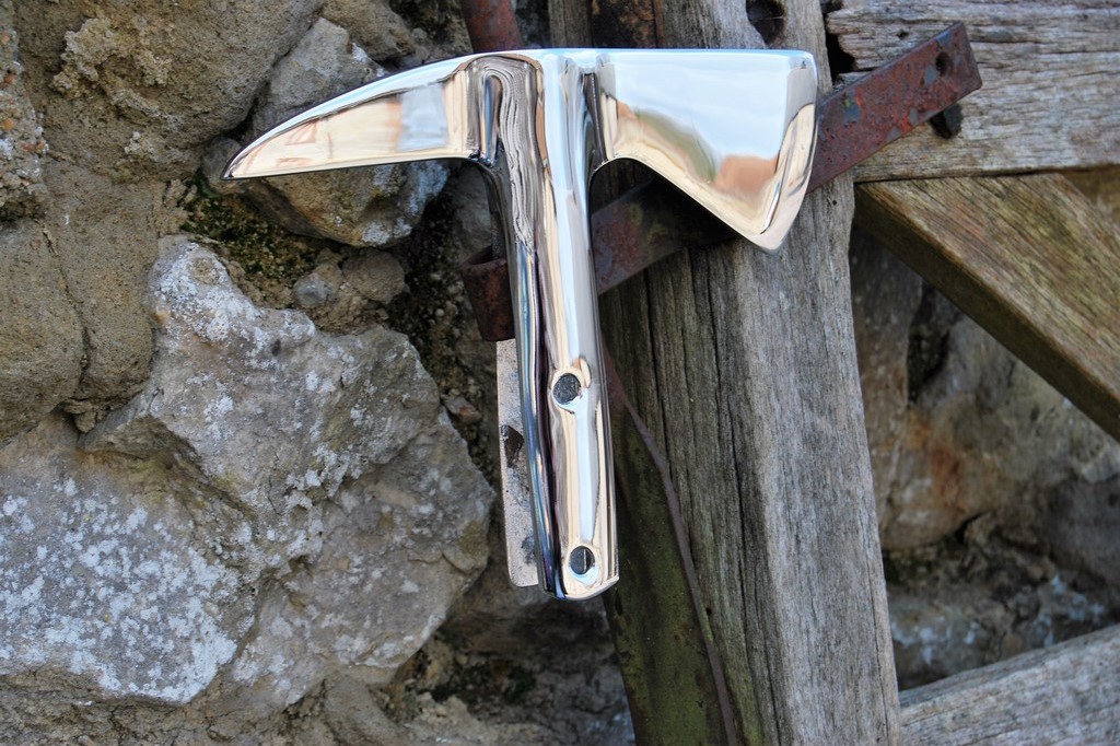 An original firemans axe restored as a retirement gift in chrome plate by Ashford Chroming.