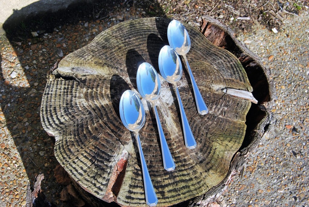 Picture of electoplated silverware in real silver plate