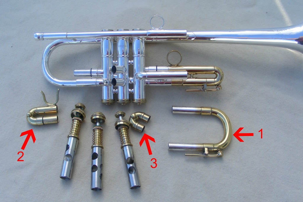 Photo of customers trumpet that requires re-silvering.