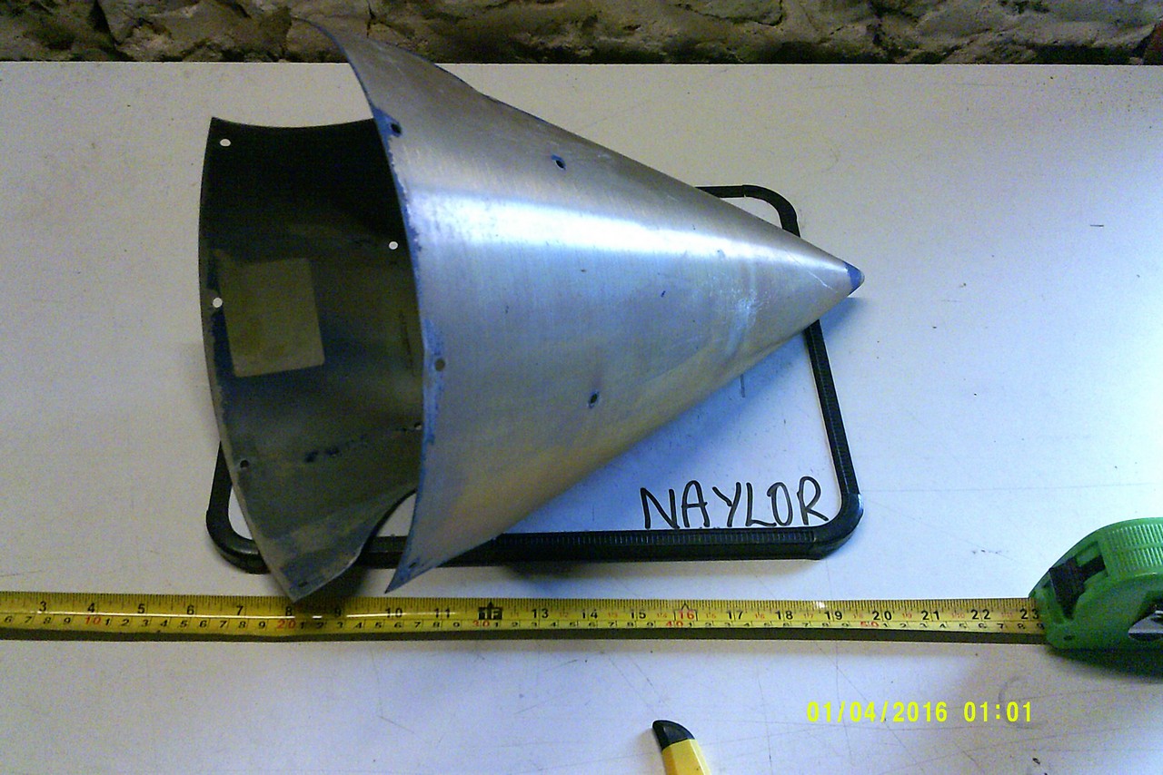 Customers aircraft nose cone needs a mirror polish.