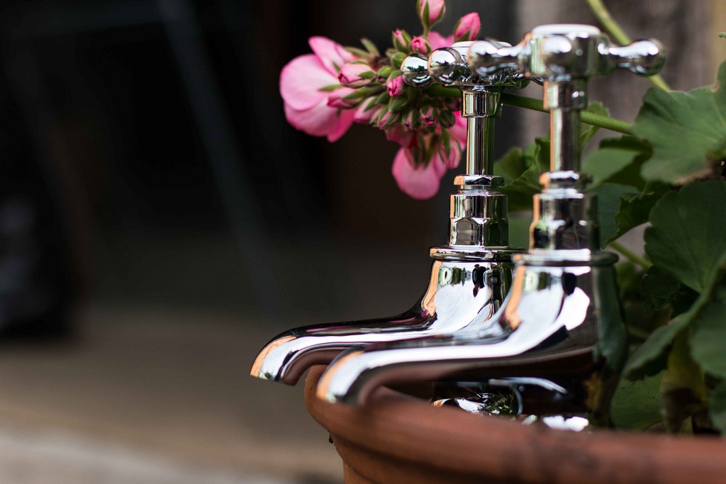 bathroom taps restored in chrome plate by Ashford Chroming.